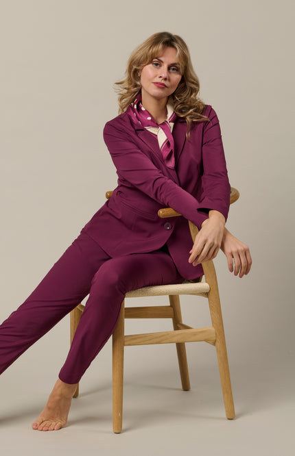 &Co woman Travel Broek Penny Plum PA100-2 Stretchshop.nl