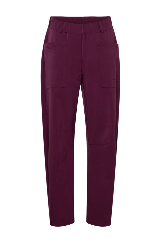 &Co woman Travel Broek Renza Plum PA435 Stretchshop.nl