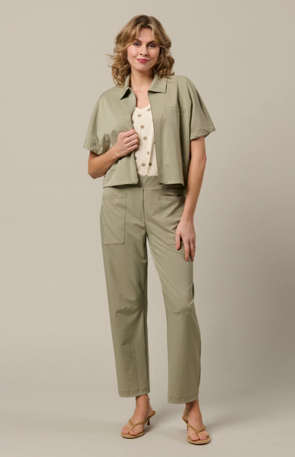 &Co woman Travel Broek Renza Khaki PA435 Stretchshop.nl