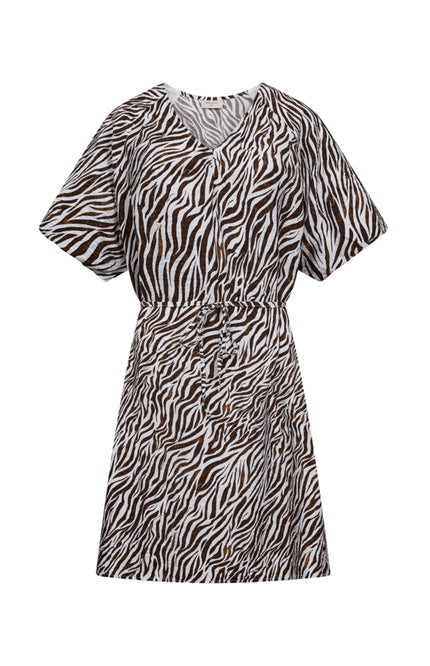 Freequent Jurk Fqmele Brilliant White Coffee Bean 208113 Stretchshop.nl