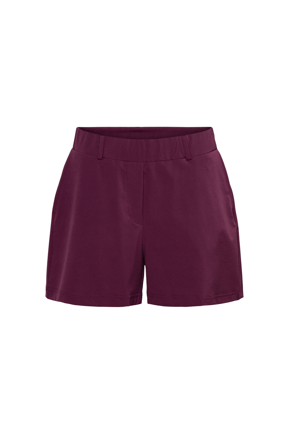 Lange reisbroek van &Co woman, Posie Vintage Plum PA361, met stijlvolle pasvorm en kleurrijk design, zichtbaar op de afbeelding.