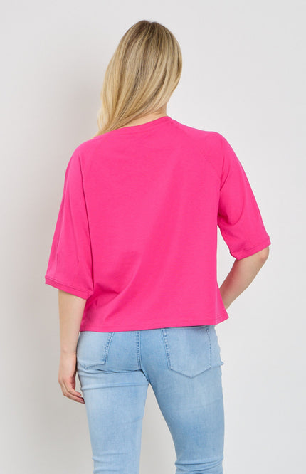 Freequent T-shirt Fqcomte Fuchsia Purple 208172 Stretchshop.nl