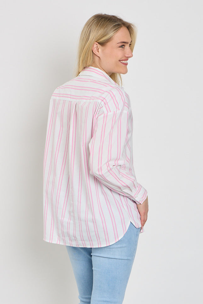 Freequent Blouse Fqfina Star Offwhite Wild Orchid 207500 Stretchshop.nl