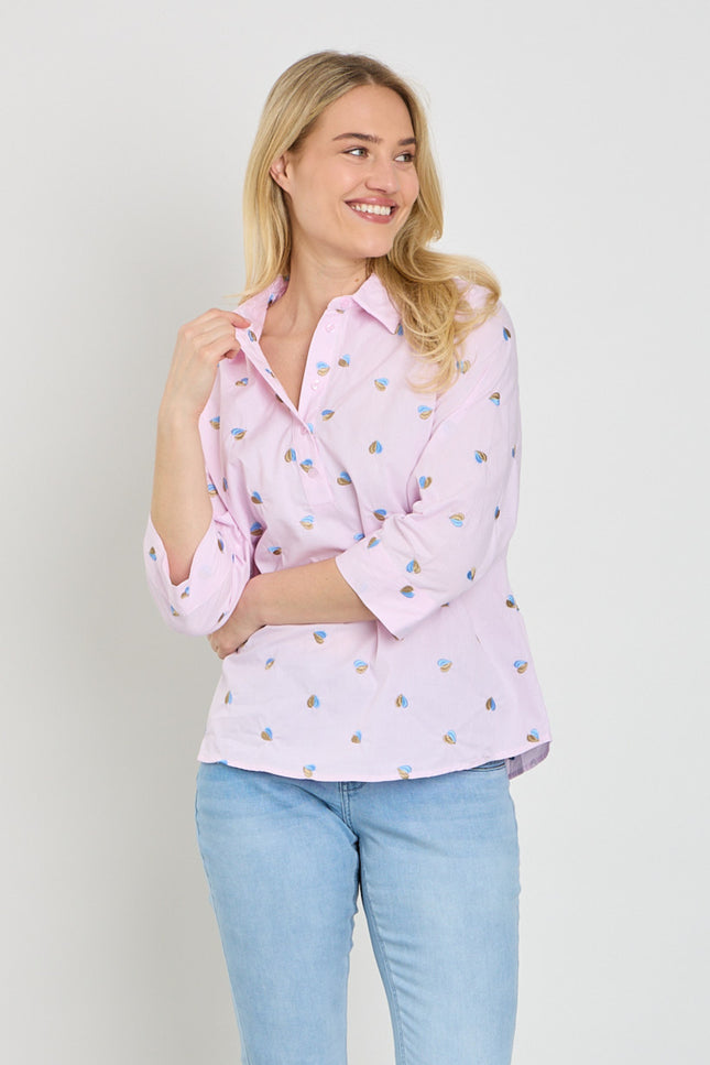 Freequent Blouse Fqrosan Sweet Lilac Blue Bell 207696 Stretchshop.nl