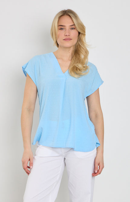 Freequent Blouse Fqkalya Blue Bell 207769 Stretchshop.nl