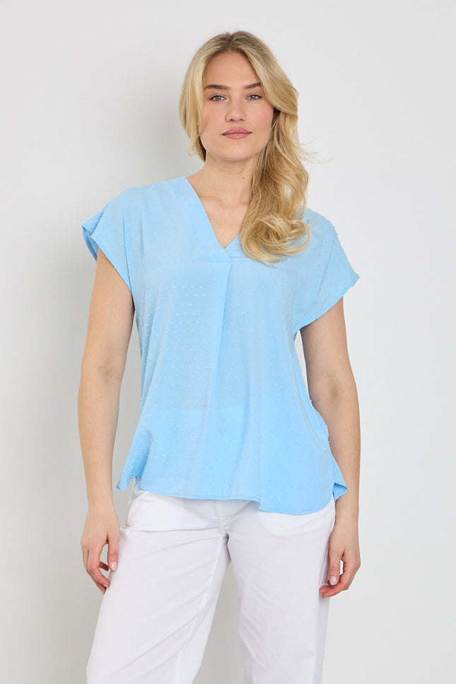 Freequent Blouse Fqkalya Blue Bell 207769 Stretchshop.nl