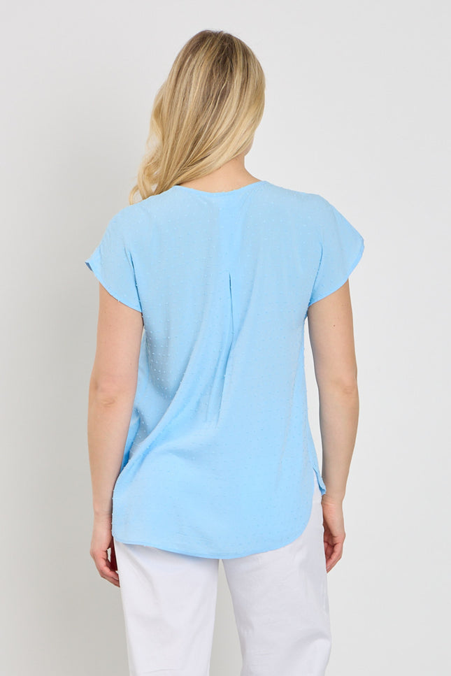 Freequent Blouse Fqkalya Blue Bell 207769 Stretchshop.nl
