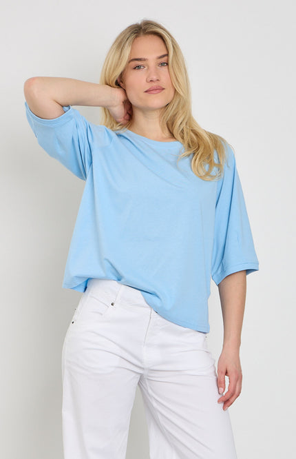 Freequent T-shirt Fqcomte Blue Bell 208172 Stretchshop.nl