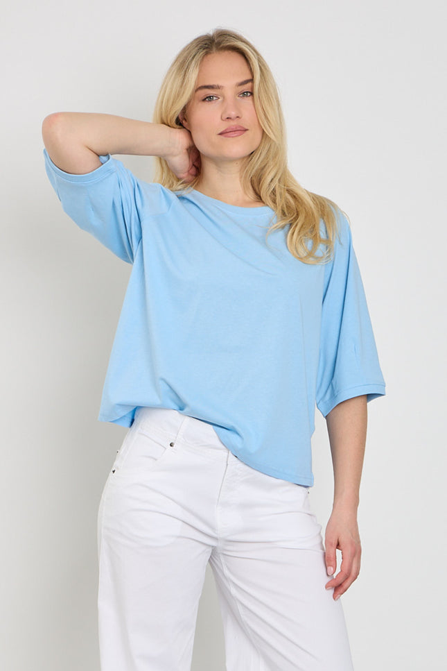 Freequent T-shirt Fqcomte Blue Bell 208172 Stretchshop.nl