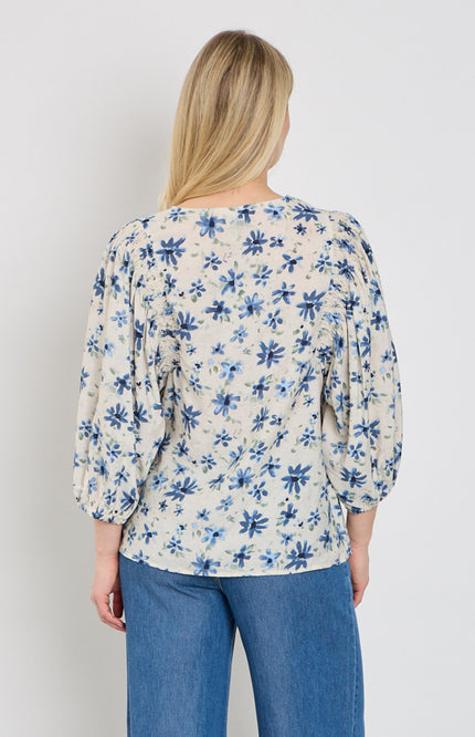 Freequent Blouse Fqjovi Moonbeam Vintage Indigo 208165 Stretchshop.nl