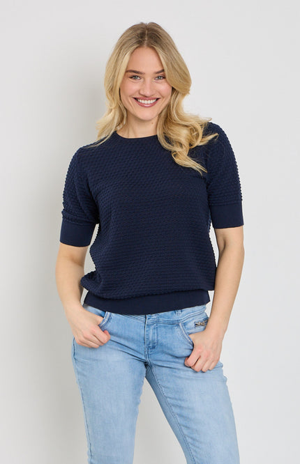 Freequent Trui Fqdodo SS Navy Blazer 126810 Stretchshop.nl