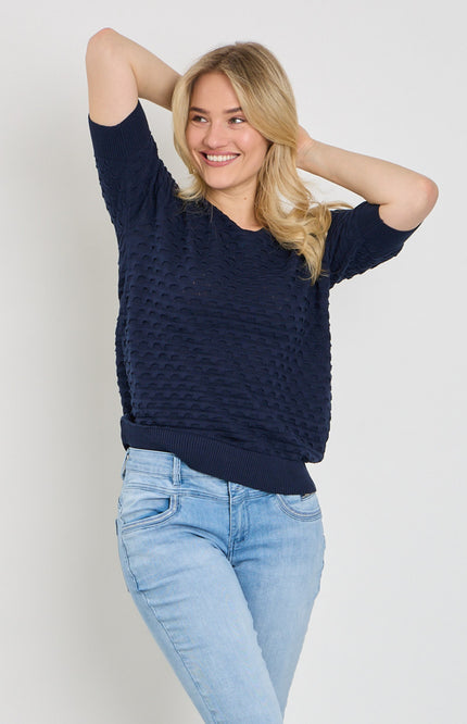 Freequent Trui Fqdodo Navy Blazer 205789 Stretchshop.nl