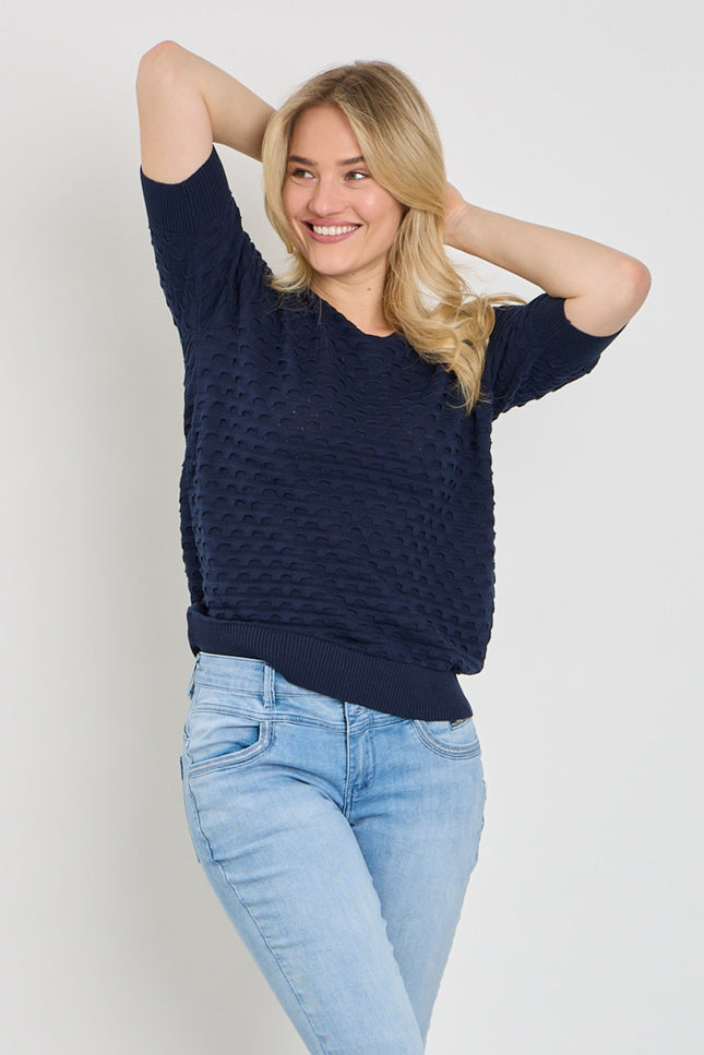 Freequent Trui Fqdodo Navy Blazer 205789 Stretchshop.nl