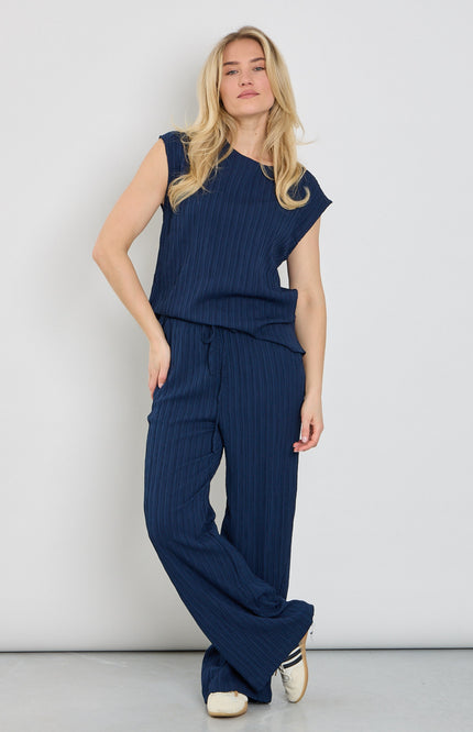 Freequent Broek Fqgrsvalse Navy Blazer 207686 Stretchshop.nl