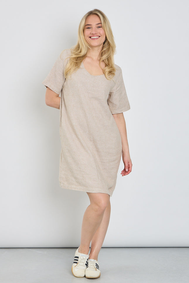 Freequent Jurk Fqlavasi Sand Melange Silver 208144 Stretchshop.nl