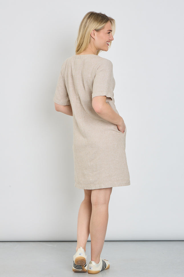 Freequent Jurk Fqlavasi Sand Melange Silver 208144 Stretchshop.nl