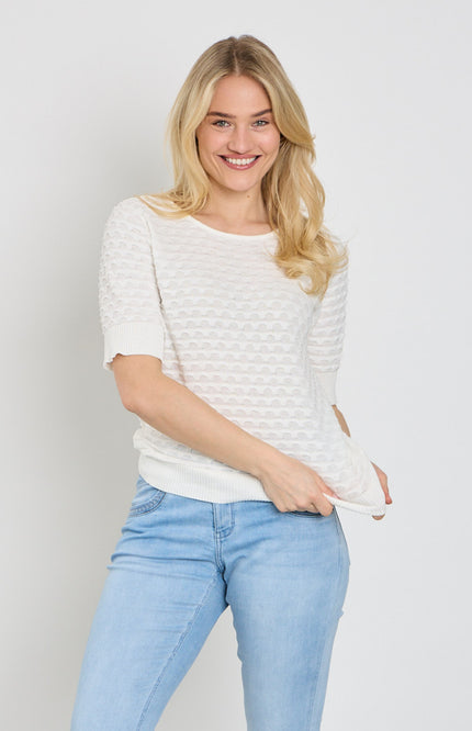 Freequent Trui Fqdodo Star Offwhite 205789 Stretchshop.nl
