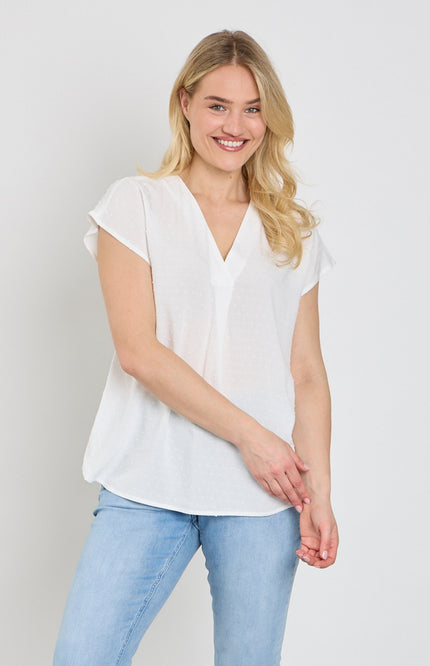 Freequent Blouse Fqkalya Brilliant White 207769 Stretchshop.nl