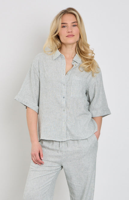 Freequent Blouse Fqlava Dark Forest Star Offwhite 208018 Stretchshop.nl