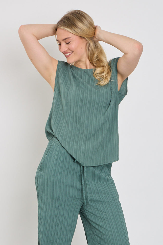 Freequent Blouse Fqgrsvalse Dark Forest 207685 Stretchshop.nl