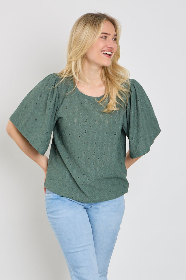 Freequent Blouse Fqkiona Dark Forest 207310 Stretchshop.nl