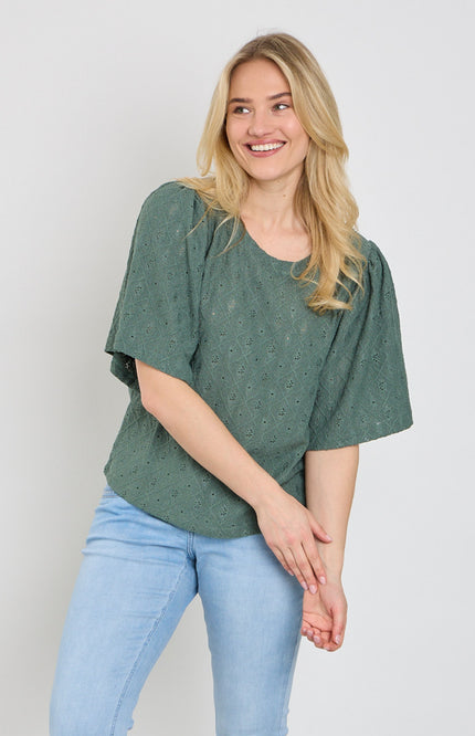 Freequent Blouse Fqkiona Dark Forest 207310 Stretchshop.nl