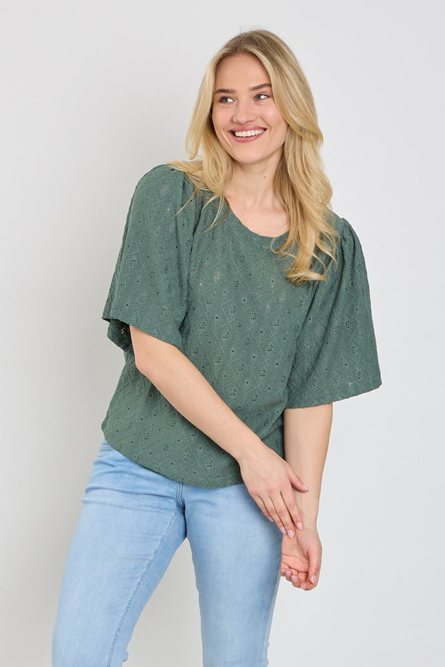 Freequent Blouse Fqkiona Dark Forest 207310 Stretchshop.nl