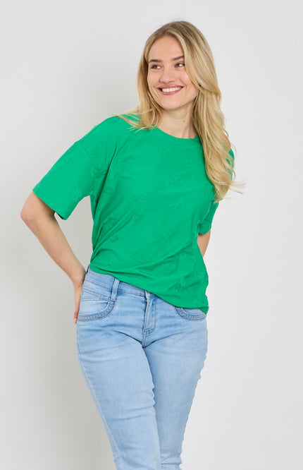 Freequent T-shirt Fqziprea Bright Green 207647 Stretchshop.nl
