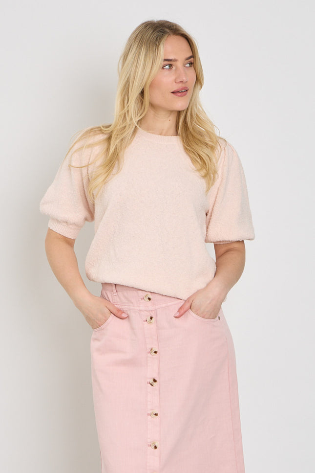 Red Button Top Sweet Popcorn Blossom SRB4854 Stretchshop.nl