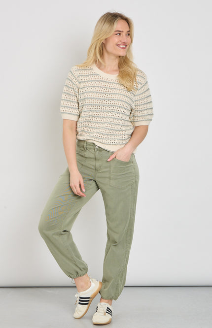Red Button Broek Jules Lyocell Twill Light Khaki SRB4786 Stretchshop.nl