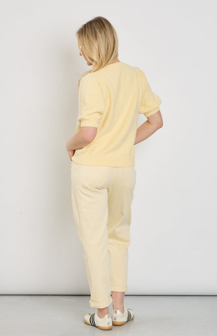 Red Button Broek Caitlina Sidepatch Colour Butter Yellow SRB4958 Stretchshop.nl