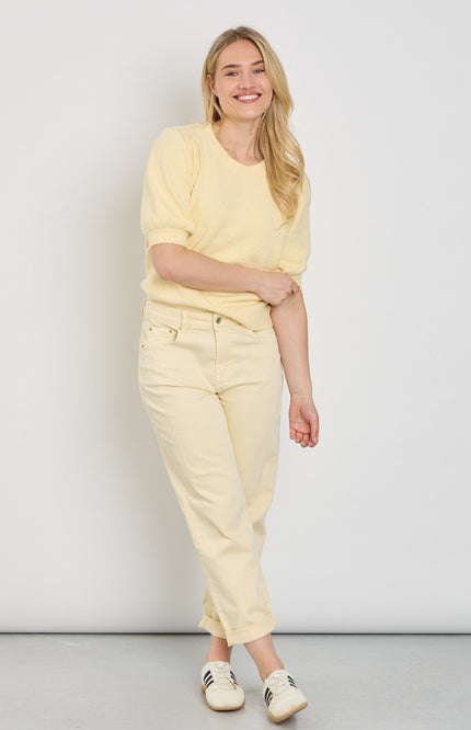 Red Button Broek Caitlina Sidepatch Colour Butter Yellow SRB4958 Stretchshop.nl