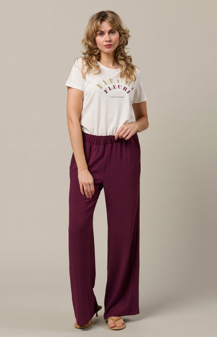 &Co woman Broek Julie Plum PA443 Stretchshop.nl