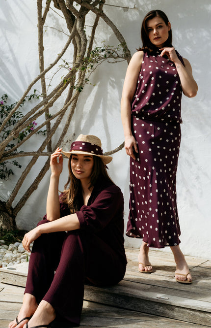 &Co woman Broek Julie Plum PA443 Stretchshop.nl