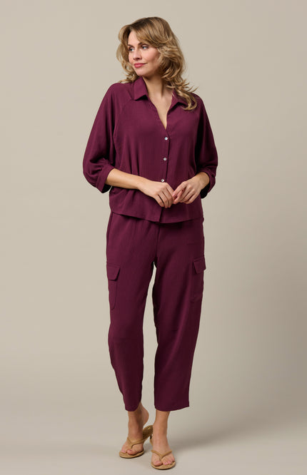 &Co woman Broek Mandy Plum PA444 Stretchshop.nl