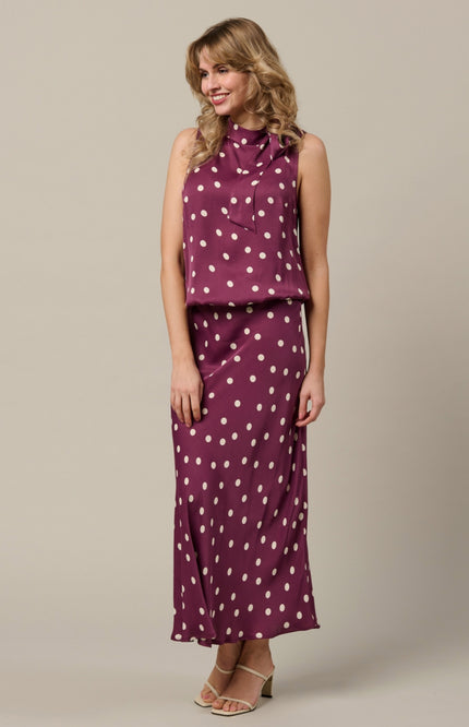 &Co woman Rok Bibbi Dot Plum Multi SK180 Stretchshop.nl
