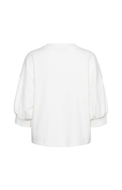 &Co woman Top Leaf Offwhite SW136 Stretchshop.nl