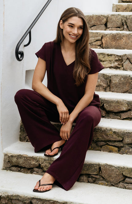 &Co woman Top Macy Plum TO362 Stretchshop.nl