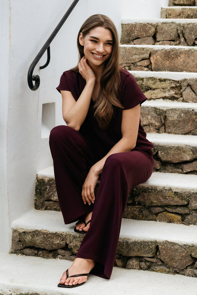 &Co woman Top Macy Plum TO362 Stretchshop.nl