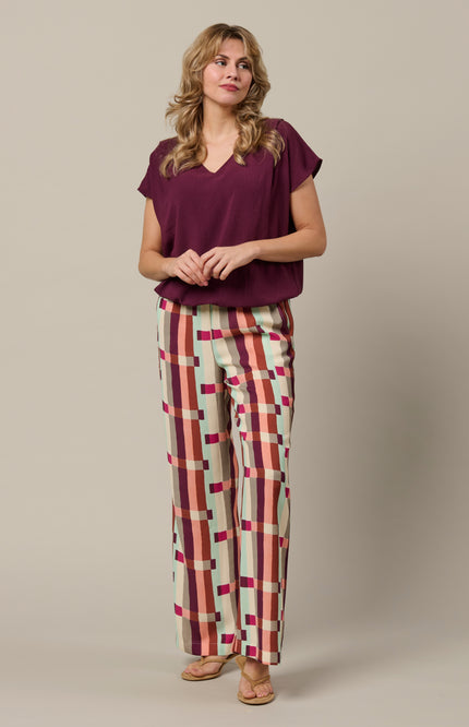 &Co woman Top Macy Plum TO362 Stretchshop.nl