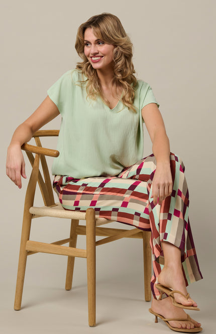&Co woman Top Macy Mint TO362 Stretchshop.nl