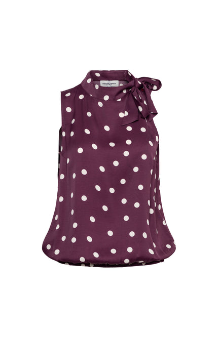&Co woman Top Amelia Dot Plum Multi TO366 Stretchshop.nl