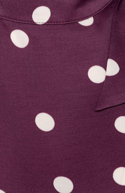 &Co woman Top Amelia Dot Plum Multi TO366 Stretchshop.nl
