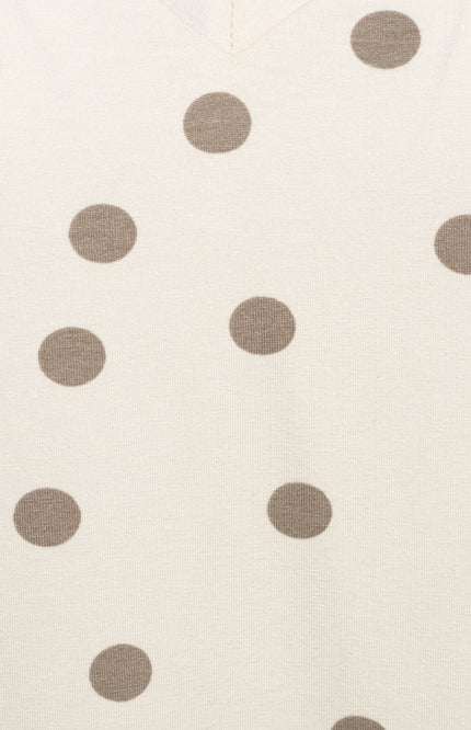 &Co woman Top Marley Dot Vanilla Khaki TO373 Stretchshop.nl