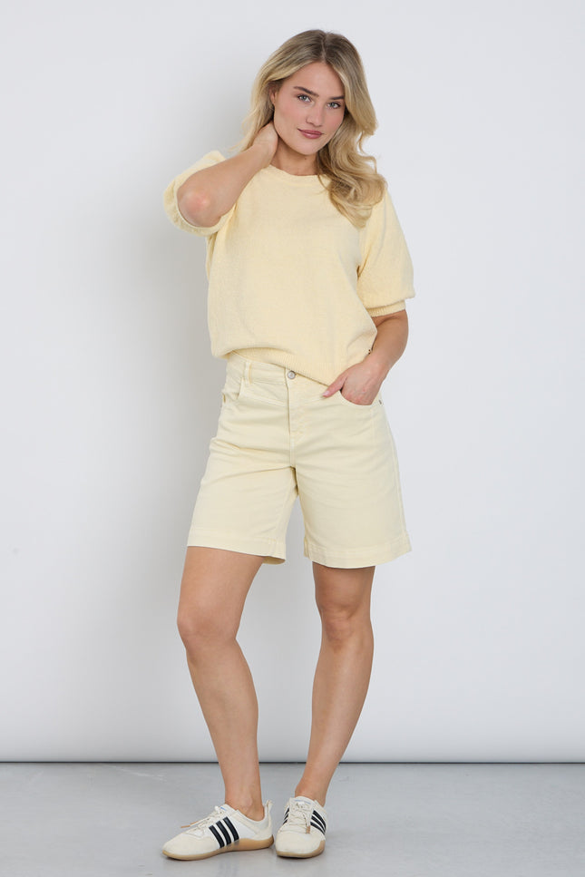 Red Button Short Kate Butter Yellow SRB4938 Stretchshop.nl