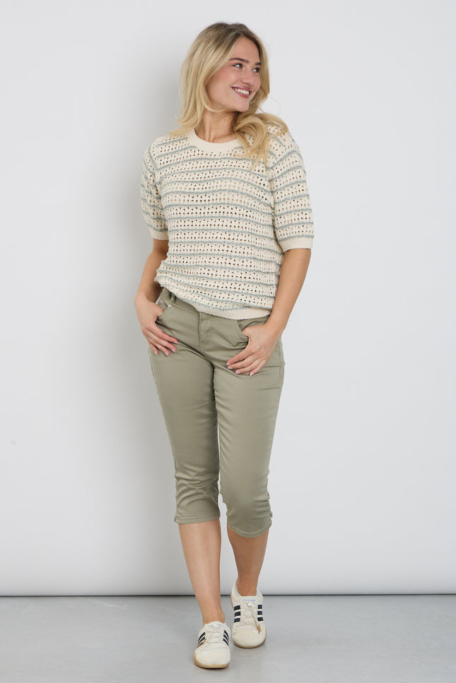 Red Button Broek Suze Light Khaki SRB4934 L20 Stretchshop.nl