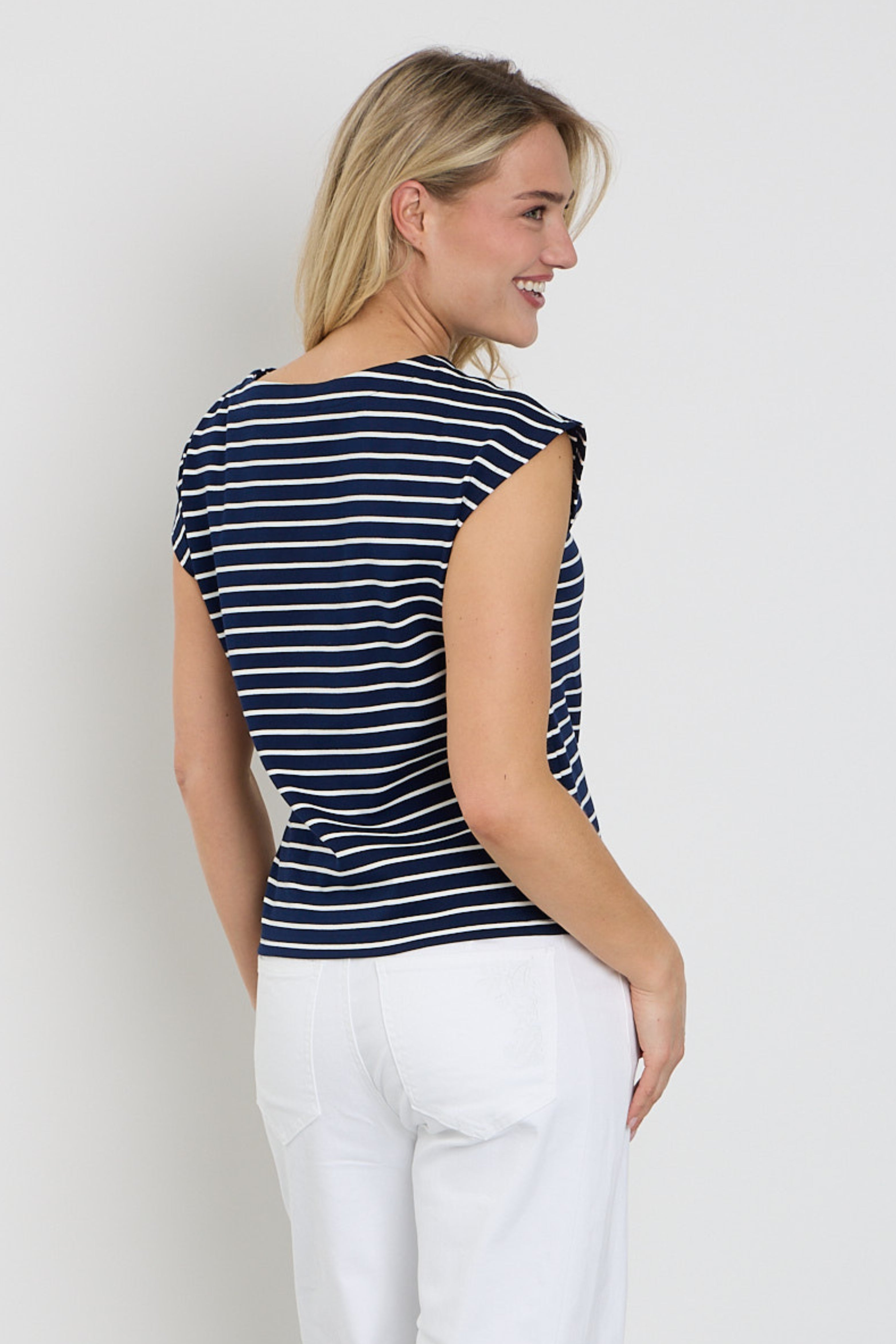 T-shirt Terry Stripe Knot Dark Blue SRB4759 | Red Button