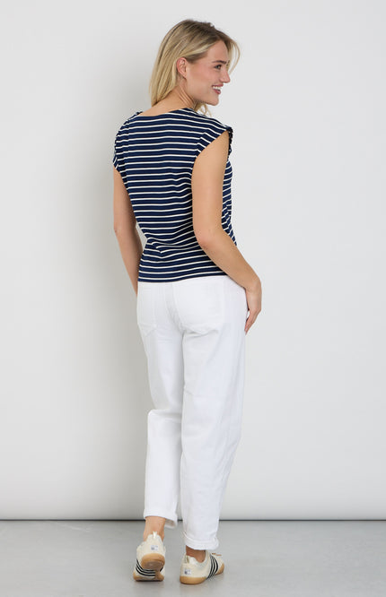 Red Button Broek Caitlina Sidepatch White SRB4905 Stretchshop.nl
