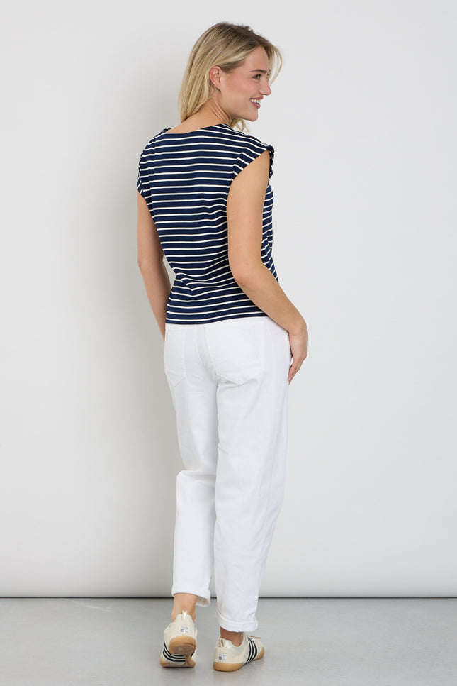 Red Button Broek Caitlina Sidepatch White SRB4905 Stretchshop.nl