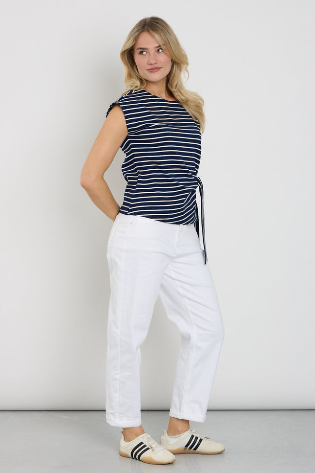 Red Button Broek Caitlina Sidepatch White SRB4905 Stretchshop.nl